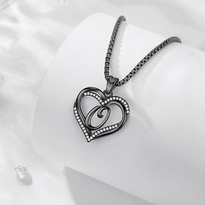 INFUSEU Unique Initial Necklaces for Women Girls Small Heart Letter Jewelry, Meaningful Personalized Gifts
