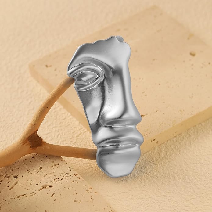 Figure Face Mask Brooch - Vintage Minimalist Metal Brooches Women Men