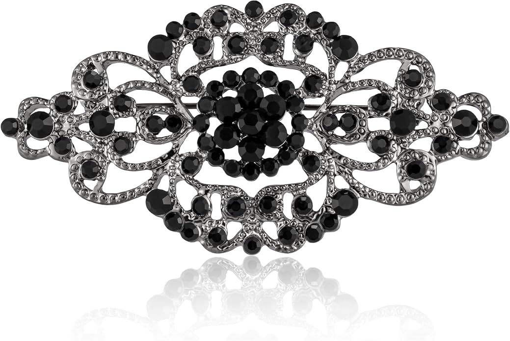 HAISWET Vintage Wedding Bridal Crystal Art Deco Rhinestone Brooch Pin