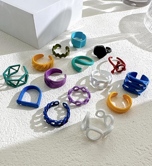 iF YOU 25 Pcs Gold Knuckle Ring Set for Women, Chunky Stackable Finger Midi Rings, Silver Simple Stacking Cute Rings Pack Trendy Stuff Jewelry Gift