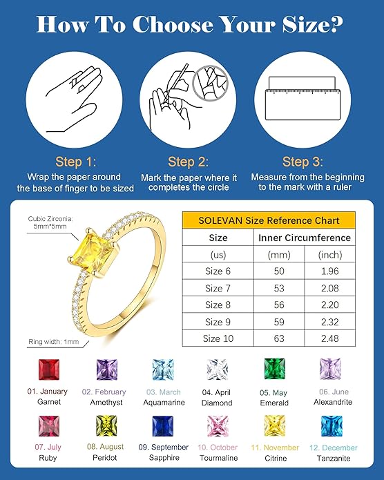 SOLEVAN Birthstone Gold Rings for Women Non Tarnish 14K Gold Plated Stackable Cubic Zirconia Thumb Rings Dainty Cute Emerald Eternity Band Pinky Ring Engagement Wedding Promise Rings Jewelry Gifts