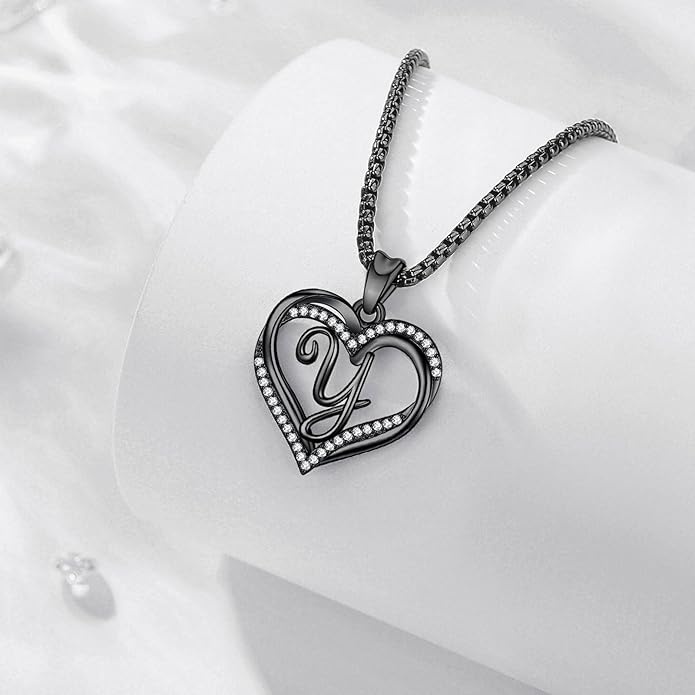 INFUSEU Unique Initial Necklaces for Women Girls Small Heart Letter Jewelry, Meaningful Personalized Gifts