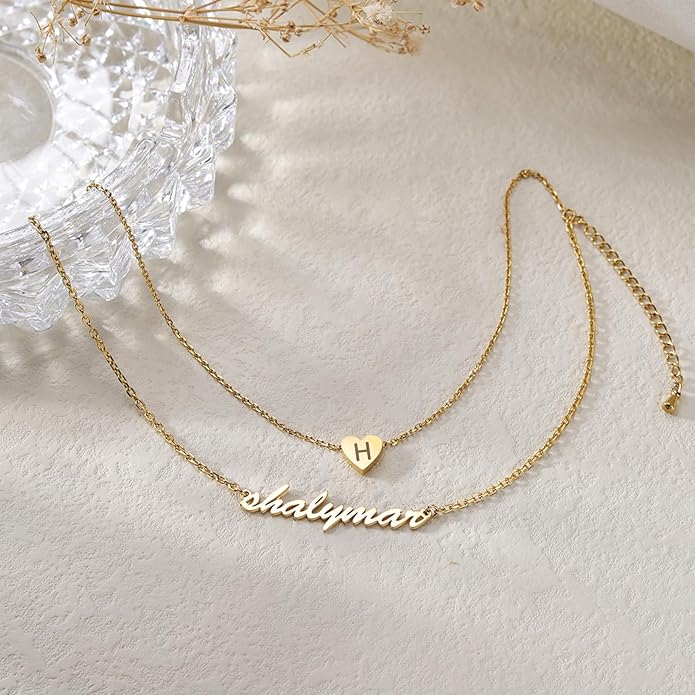 Yofair Ankle Bracelets for Women 18K Gold Plated Custom Gold Name Anklet Personalized Dainty Anklet Bracelet Summer Beach Jewelry for Women