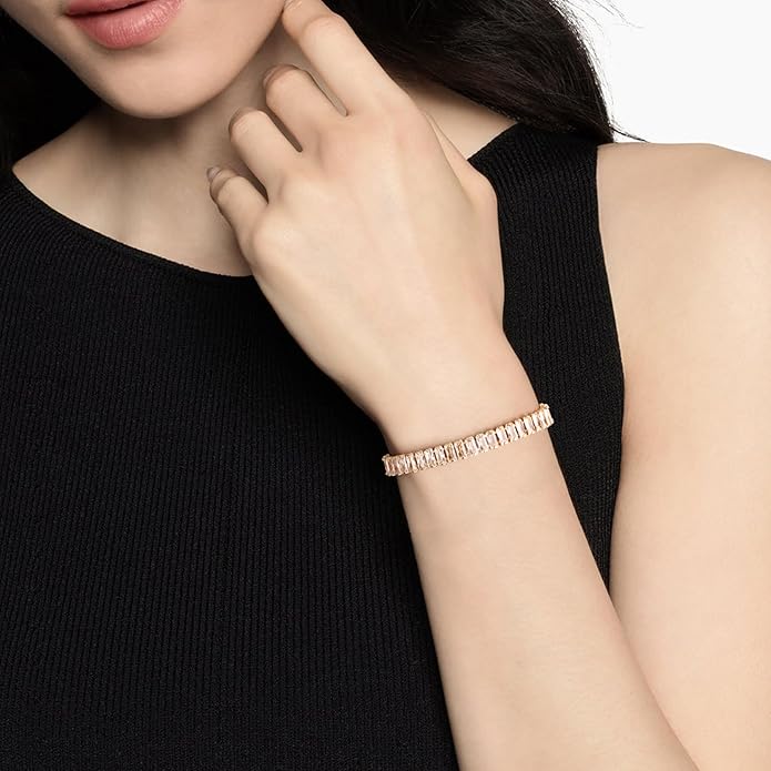 14K Gold Plated Tennis Bracelet for Women – Classic CZ Link Design, Fits 6.0"–7.2" Wrists – Stylish Sparkling Jewelry Gift, Timeless Tennis Bracelets for Women