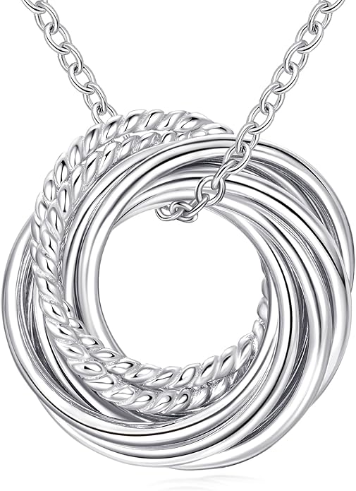 Birthday Gifts for Women Sterling Silver 30th 40th 50th 60th 70th 80th 90th Birthday Necklace For Her 3 4 5 6 7 8 9 Decade Jewelry 30 40 50 60 70 80 90 Years Old