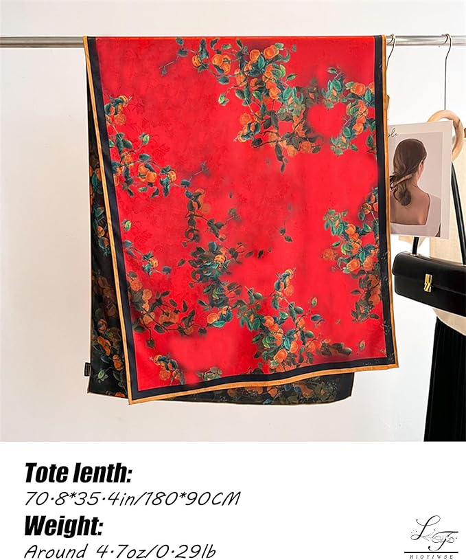 Hioyiwse Shawl Scarf For Women Lightweight Scarves Floral Pattern Formal Evening Dressesformal Shawl Summer Wraps