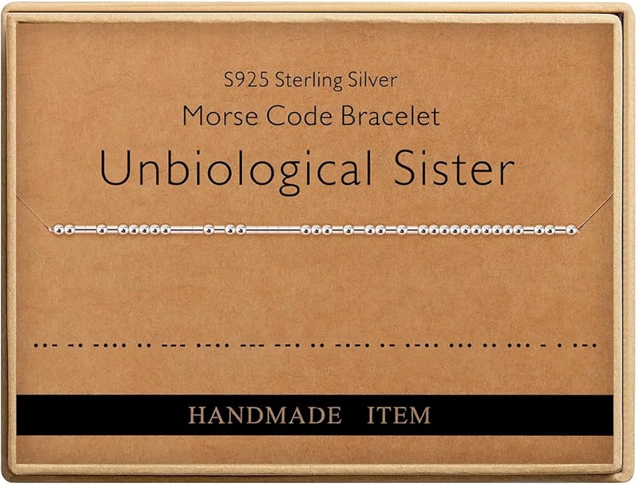 Monily Inspirational Gifts for Women Morse Code Bracelets for Women Funny Bracelet for Friend Funny Gift for Women Sterling Silver Bracelet for Women