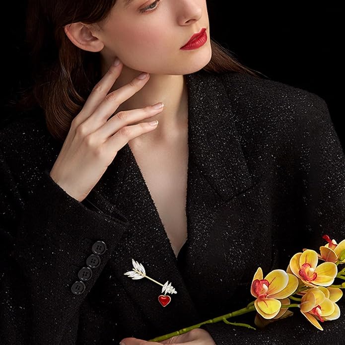Rhinestone Brooch for Women Rhinestone Brooches Pins Crystal Lapel Pin Jewelry Christmas Valentine's Day Gift for Wife Girlfriend