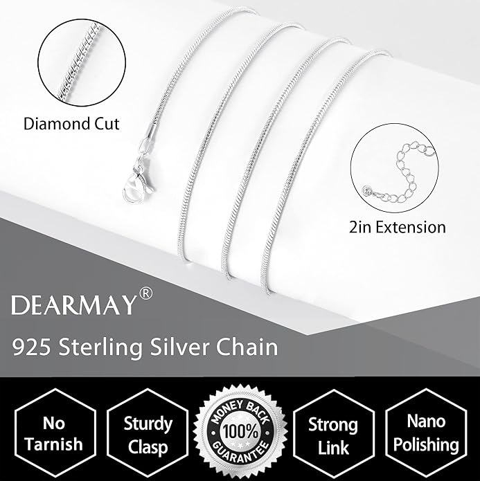 DEARMAY 14K Gold Plated Necklaces for Women, Dainty Gold Herringbone Choker Necklace Thin Layered Snake Chain Jewelry for Gifts
