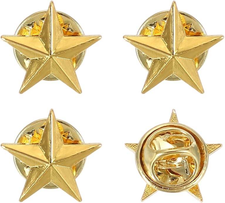 uxcell Star Lapel Pins, Award Pins Star Badge for Men Women Backpacks Hats Jackets Costume Accessories Celebration