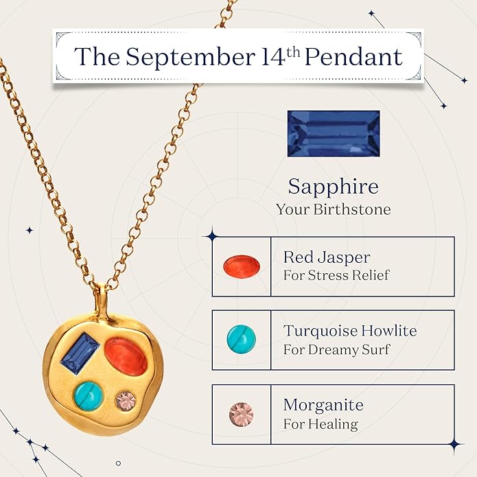 Birthdate 14k Gold Necklace for Women - 16-20in Adjustable 14 Karat Gold Chain with Lobster Clasp - Cadenas de Oro 14k Puro Para Mujer, Ladies Jewelry Birthstone