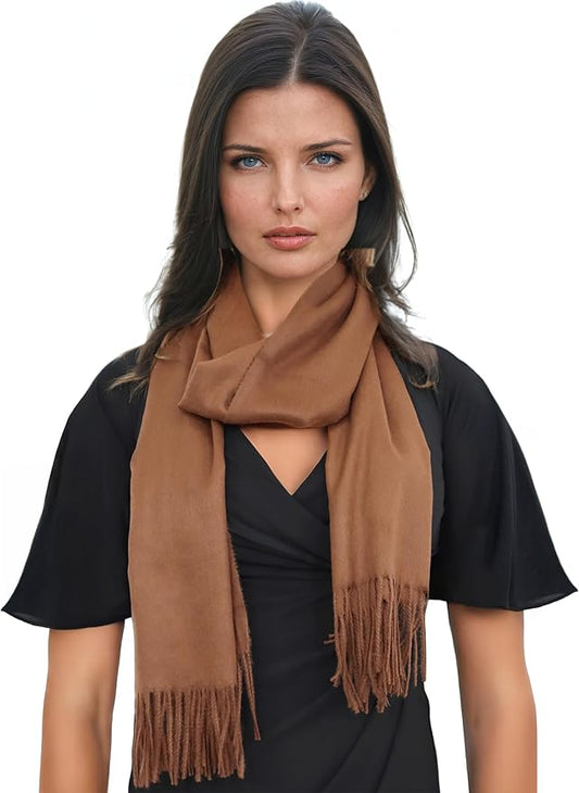 Ocomfly 100% Pashmina Scarf for Women - Premium Womens Scarves - Gift Boxed - Shawls or Wraps - Ultra Soft and Warm