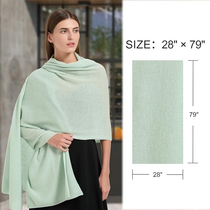 Erdenech Luxury Cashmere Wool Blend Wrap for Women, All-Season Travel Wrap Shawl, Extra Large Blanket Shawl Scarf Pashmina