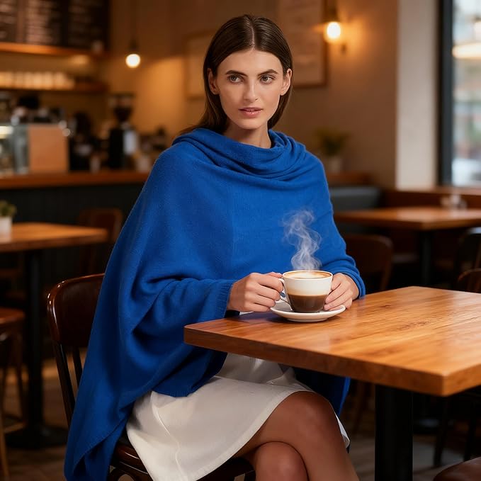 Erdenech Luxury Cashmere Wool Blend Wrap for Women, All-Season Travel Wrap Shawl, Extra Large Blanket Shawl Scarf Pashmina