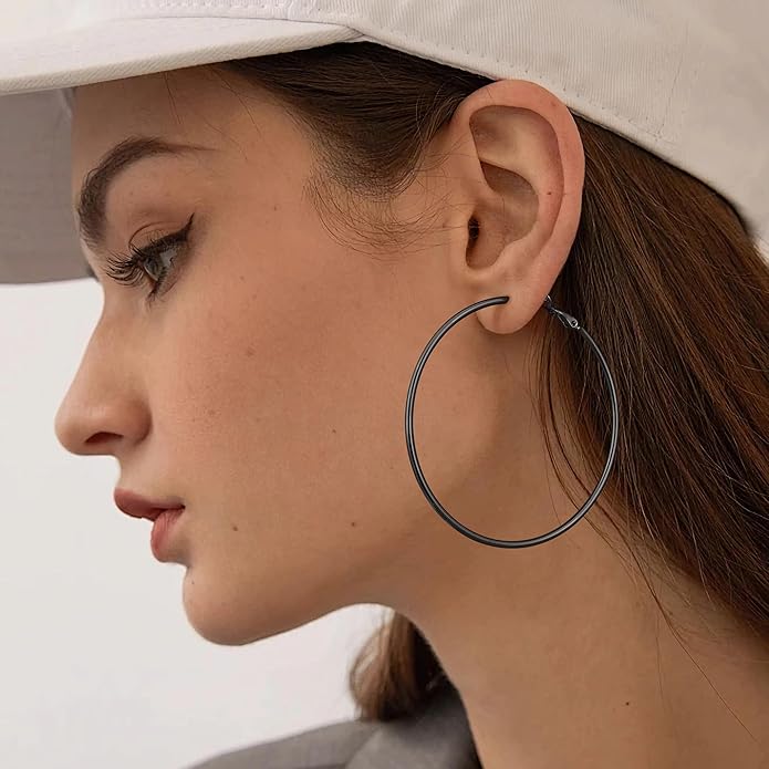 Gacimy Gold Hoop Earrings for Women 14K Gold Plated, 925 Sterling Silver Post Hypoallergenic Earrings Hoops for Women