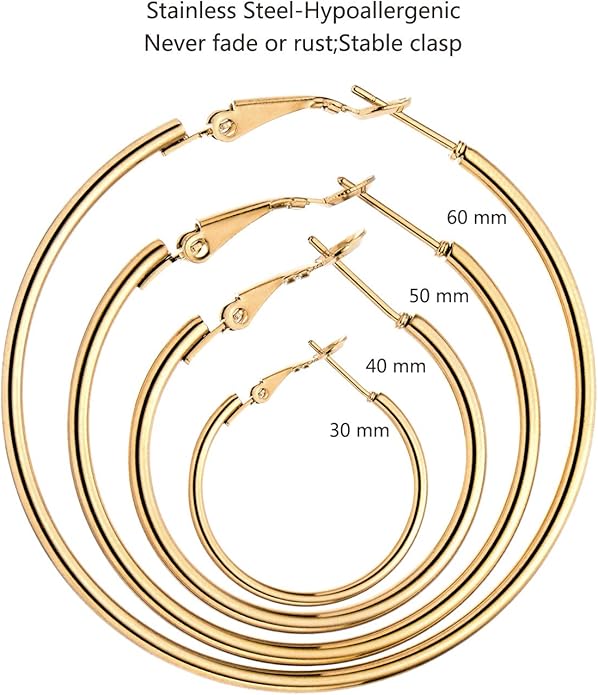 Stainless Steel Gold Plated Hoops Silver Plated Hoop Earrings Hypoallergenic Hoop Cartilage Piercing Earrings Tiny Ball Cubic Zirconia Stud Earrings Set for Women