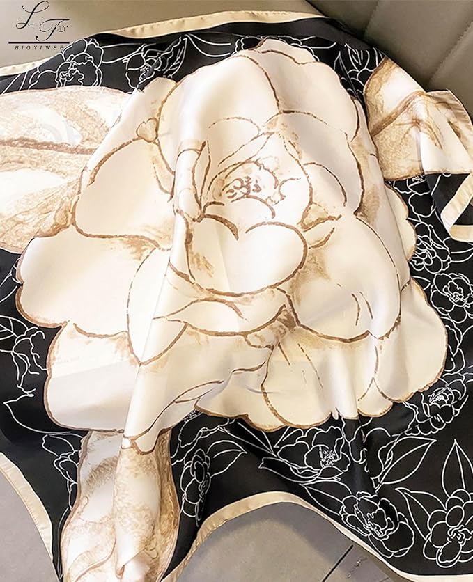 Hioyiwse Satin Bandanas Head Scarf For Women Hair Scarves Accessories Lightweight Fashion Wrap Neck Silk Sleeping Headscarf