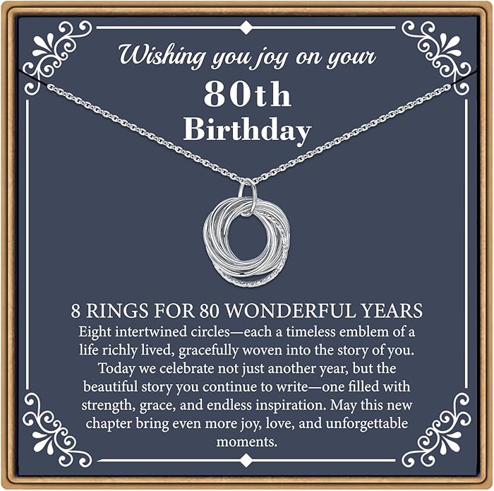 IEFLIFE Birthday Gifts for Women, Sterling Silver Necklaces, 40th 50th 60th 70th 80th 90th Birthday Necklace, 40 50 60 70 80 90 Years Old Birthday Gifts, 4 5 6 7 8 9 Decade Birthday Jewelry for Women