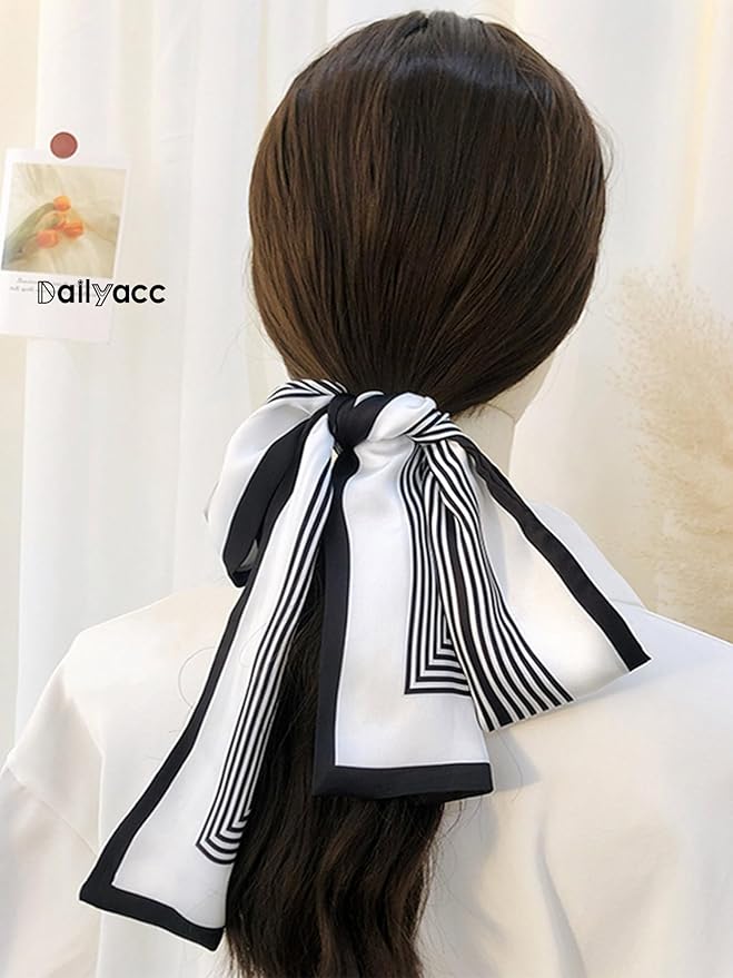 Dailyacc Hair Scarf for Women Fashion Silky Satin Headscarf Wrap Breathable Lightweight Neck Scarves For Handbag