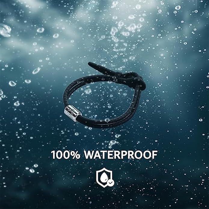 Rowdy Parrot The Driftwood FlexTech Adjustable Silicone Rope Bracelet: Waterproof, Sweatproof, Sunproof, Minimalist Surf, Golf Jewelry for Men - One Size Fits All