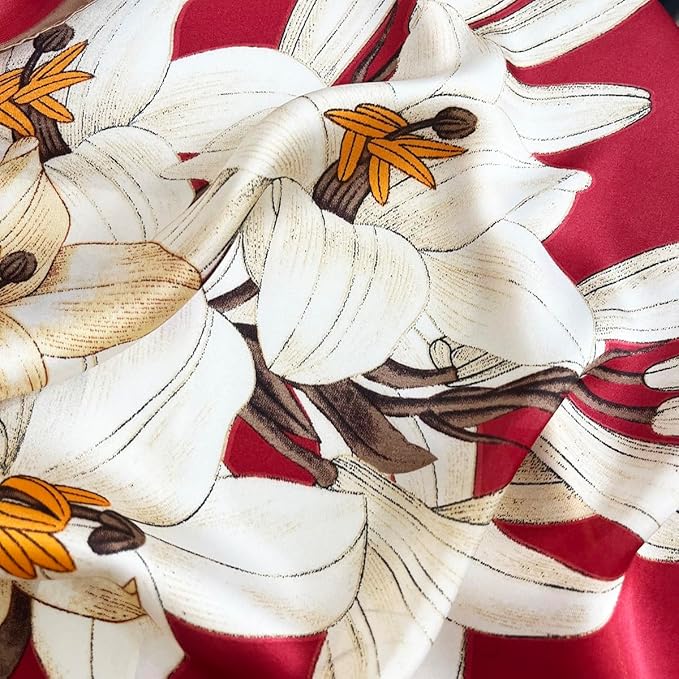 Long Silk Like Scarf Lightweight Satin Scarves Large Sunscreen Shawl Wrap for Women