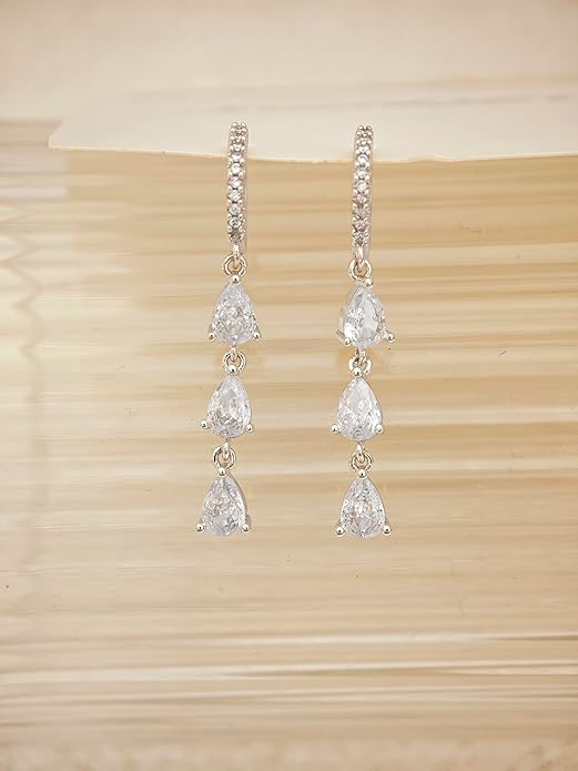 Gold Earrings for Women Trendy, Simple Dainty 14K Gold Plated Paperclip Square Chain Link Dangle Hoops Earrings Pin Stud Huggie Earrings Lightweight Hypoallergenic Minimalist Aesthetic Gold Jewelry for Christmas Gifts