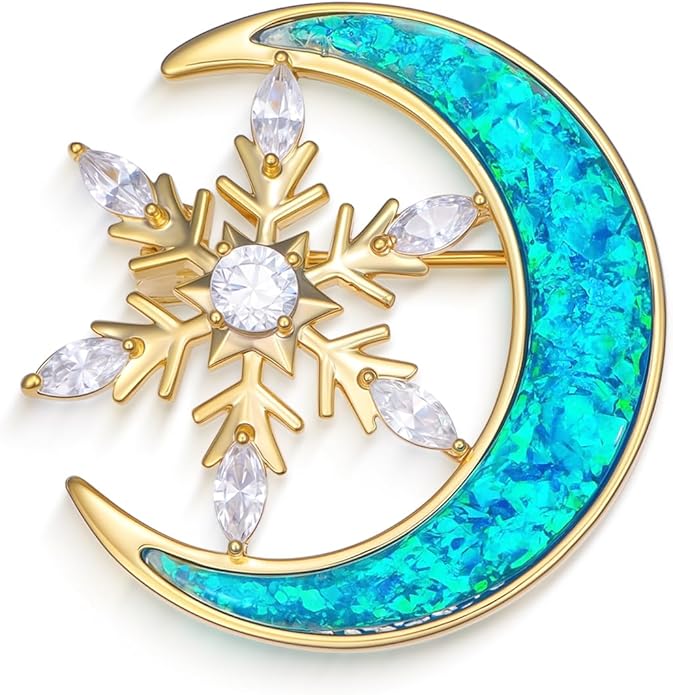 Soumimi Rhinestone Brooch Pin Crystal Brooches for Women Lapel Pin Dress Accessories Birthday Christmas Gift for Wife Mom