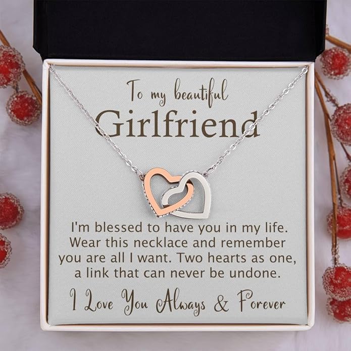 To My Beautiful Soulmate Necklace Romantic Gift for Girlfriend Wife With Message Card & Gift Box, Perfect for Anniversary Birthday Christmas or Valentine’s Day