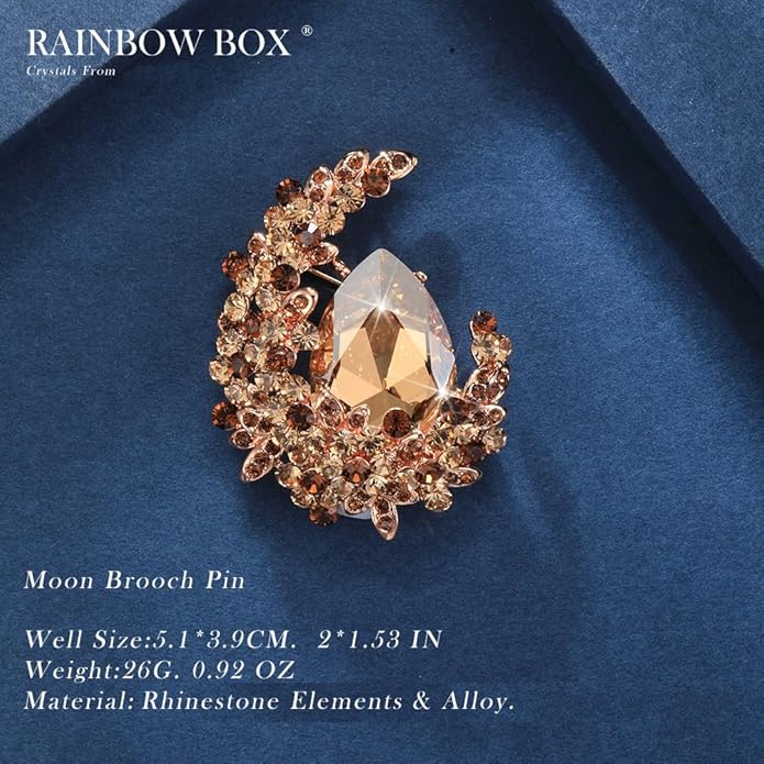 Brooches for Women, Fashion Rhinestone with Crystal Jewelry Women's Brooches & Pins Christmas Gift