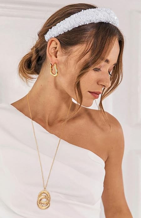 CANEVINKA 18K Gold Plated Pendant Long Chain Necklace Sweater Necklace Fashion Jewelry for Women
