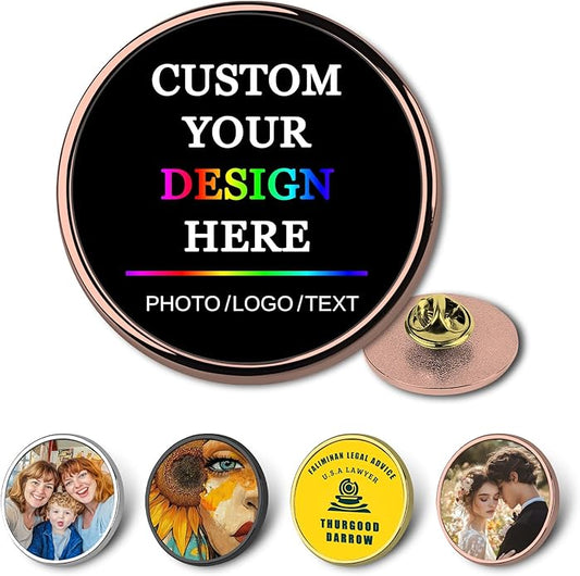 Custom Pins Bulk Personalized Design Your Own Photo Logo Text Pins Material Lapel Pin