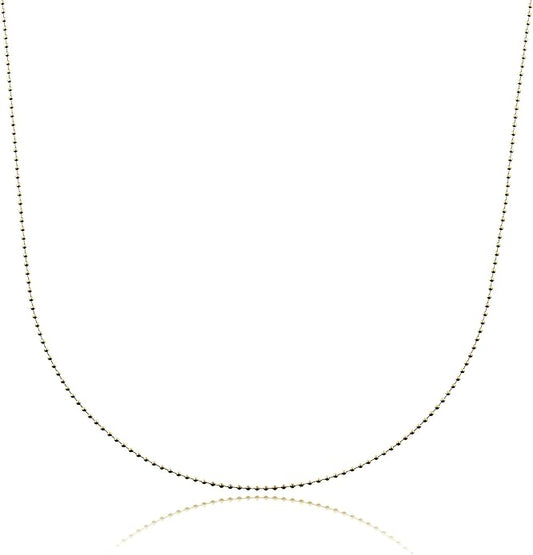AJ's Collection Sterling Silver Chain Necklace In Silver, 14K Gold Plate or Rose Gold Plated