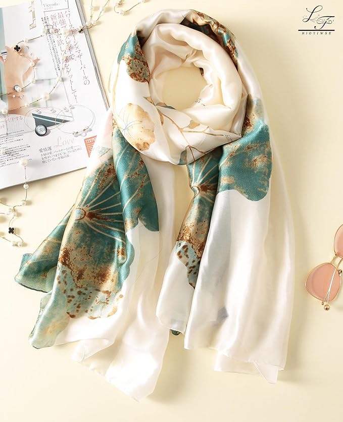 Hioyiwse Shawl Scarf For Women Lightweight Scarves Floral Pattern Formal Evening Dressesformal Shawl Summer Wraps