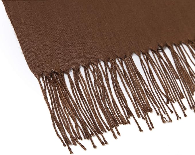Cindy & Wendy Pashmina Shawls and Wraps Large Scarfs for Women Wedding Party Bridal Long Fashion Solid Shawl Wrap Fringes
