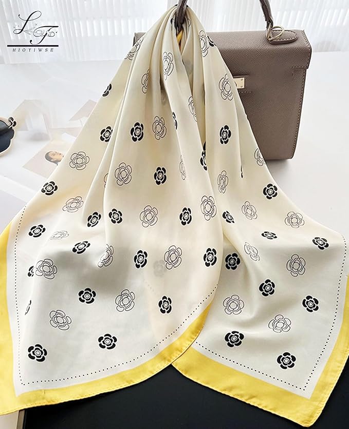 Hioyiwse Satin Bandanas Head Scarf For Women Hair Scarves Accessories Lightweight Fashion Wrap Neck Silk Sleeping Headscarf