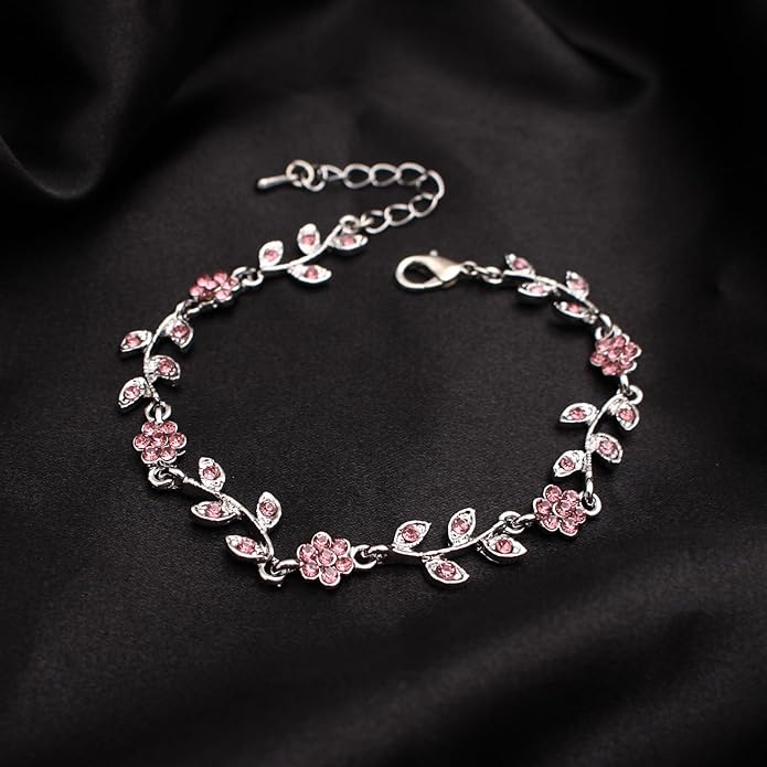 Austrian Crystal Rhinestone Choker Necklace Dangle Earring Link Bracelet Jewelry Set for Brides Bridesmaid Prom Costume Accessories for Women