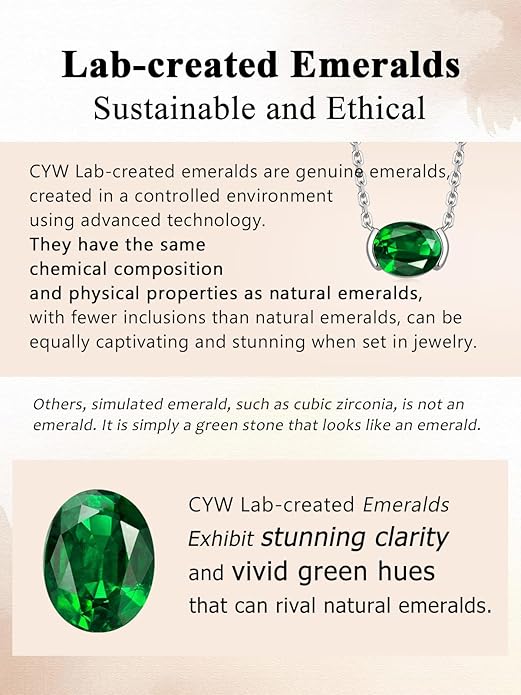 CYW Moissanite/Ruby/Sapphire/Emerald Dainty Pendant Necklace for Women, Novelty Design, Really Authentic Solid 925 Sterling Silver, 16"/18"/20" Adjustable, Birthday Anniversary Valentines Gift