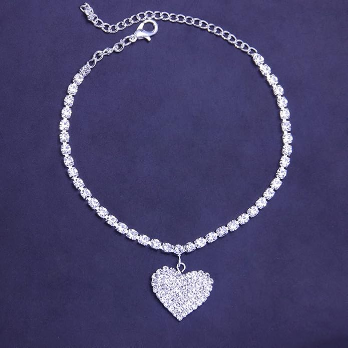 Ankle Bracelets for Women Waterproof Sparkly Anklets Tennis Rhinestone Anklets for Women Starfish Infinity Heart Cross Anklet Bracelet Beach Jewelry