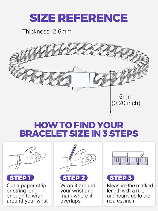 Richsteel 5/7/9/12mm Wide Miami Cuban Link Chain Bracelet for Men Women,Stainless Steel/Gold/Black Plated,7.4/8.2/9 Inch Length,Hip Hop Urban Street-wear Jewelry(Gift Wrapped)