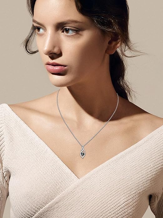KANNSOAR Tahitian Black Pearl AAAA 18K Gold Plated Sterling Silver Pendant Necklace for Women Wife Mom Girlfriend Valentine Her Jewelry Gift for Anniversary Birthday Christmas