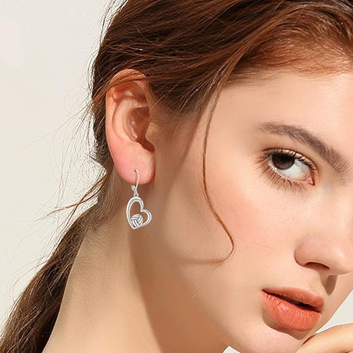 Pickleball/Tennis/Soccer/Volleyball/Golf/Hockey/Basketball Earrings for Women 925 Sterling Sliver Sports Ball Earrings Pickle Ball Dangle Earrings Pickleball Jewelry Gifts for Women Lover