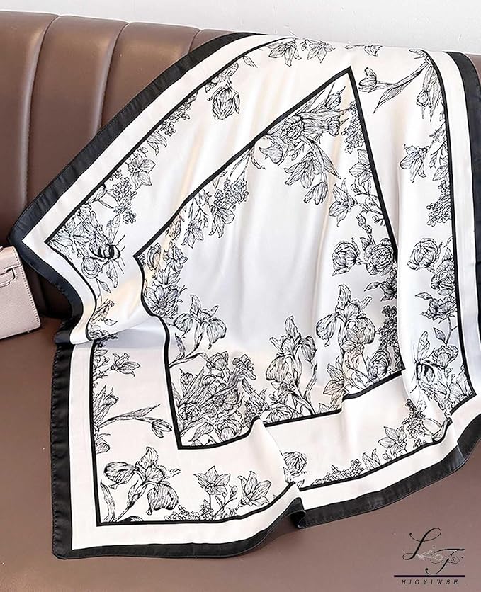 Hioyiwse Satin Bandanas Head Scarf For Women Hair Scarves Accessories Lightweight Fashion Wrap Neck Silk Sleeping Headscarf