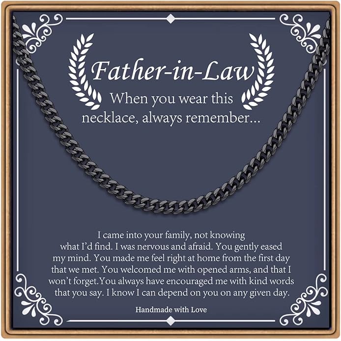 IEFLIFE Gifts for Men - Silver/Black/Gold Chunky Cuban Link Chain for Men, Fathers Day Graduation Gifts for Him Dad Son Grandpa Step Dad Uncle