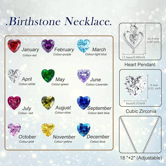 Heart Necklaces for Women 925 Sterling Silver Pendant Necklace Rose Gold Plated White Gold/14K Gold Plated Love Necklace for Her Girlfriend Wife Valentines Day Birthday Women Jewelry 18"+2"