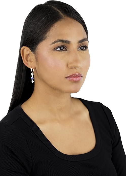 American West Jewelry Sterling Gemstone Arrow Leverback Earrings