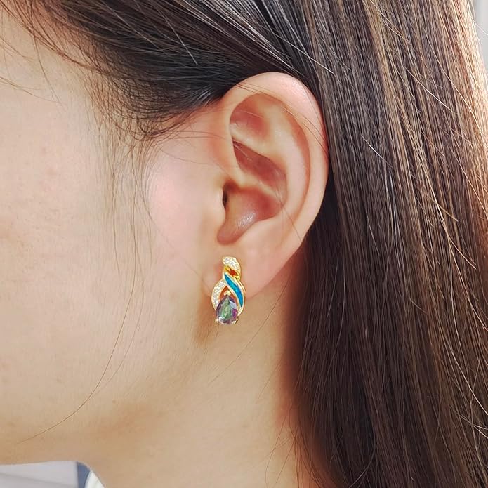 Hermosa Jewelry Sets Australian Created Opal Necklace Earrings Mother's Day Gifts Jewelry for Mom