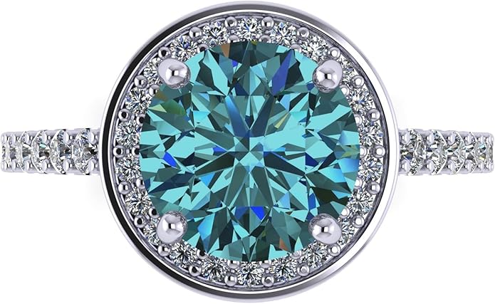 NANA Jewels Sterling Silver Engagement Rings for Women - Choose Simulated Morganite, Citrine, Aquamarine & More