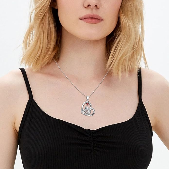 KoyeKei Sterling Silver Halloween Necklace Gothic Jewelry Gifts for Women Men