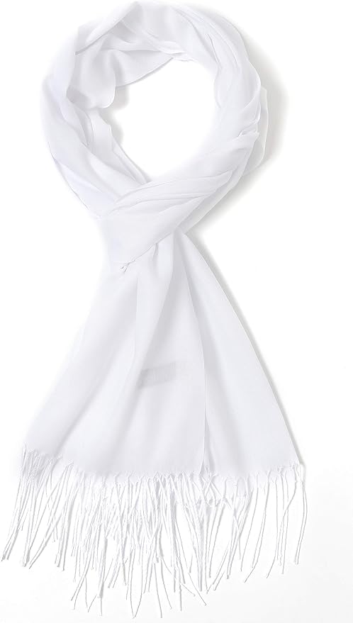 Cindy & Wendy Pashmina Shawls and Wraps Large Scarfs for Women Wedding Party Bridal Long Fashion Solid Shawl Wrap Fringes