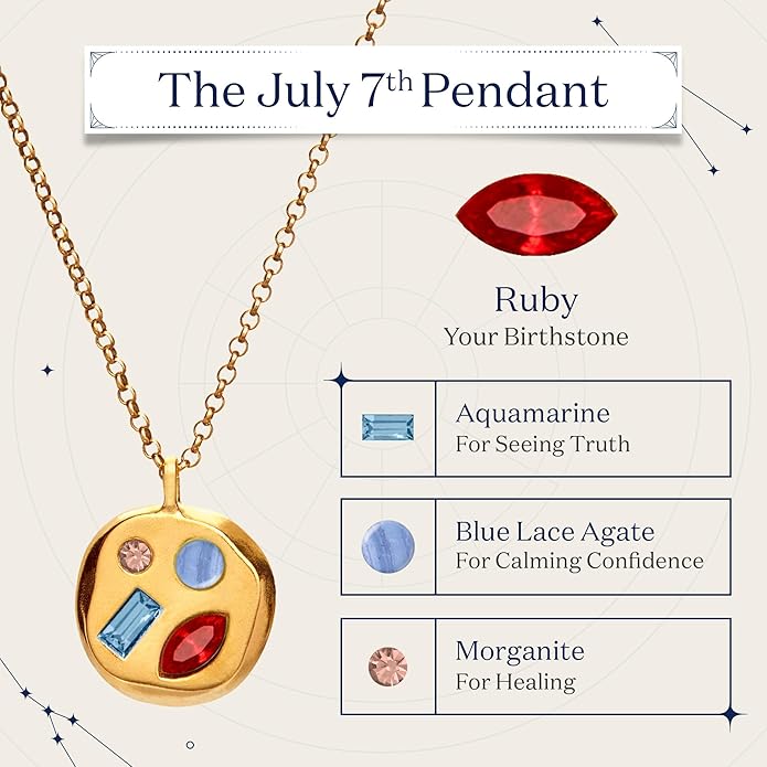 Birthdate 14k Gold Necklace for Women - 16-20in Adjustable 14 Karat Gold Chain with Lobster Clasp - Cadenas de Oro 14k Puro Para Mujer, Ladies Jewelry Birthstone